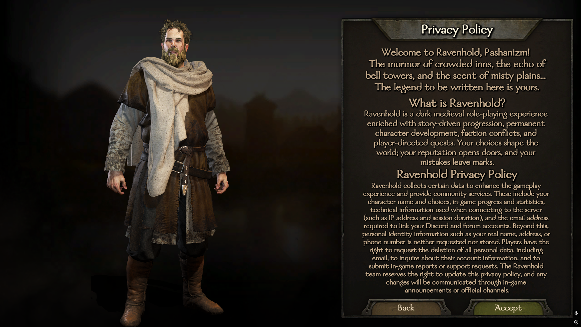 Ravenhold Character Creation